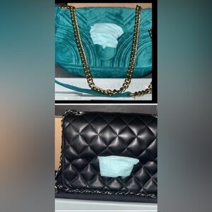 Turquoise and black Women's Bag bundle